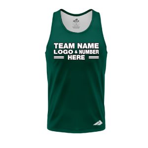 Custom Fully Sublimated Solid S20 Pattern Forest Green Performance Tank Top 19235