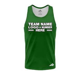 Custom Fully Sublimated Solid L4 Pattern Dark Green Performance Tank Top 19255