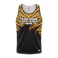 Custom Fully Sublimated Fierce Tiger Animal Print Pattern Black Yellow Performance Tank Top 19295