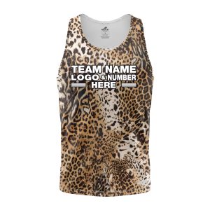 Custom Fully Sublimated Abstract Cheetah Animal Print Performance Tank Top 19331