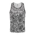 Custom Fully Sublimated Zebra Skin Print Black White Performance Tank Top 19343