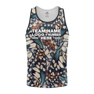 Custom Fully Sublimated Butterfly Wing Animal Print Multicolor Performance Tank Top 19371