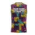 Custom Fully Sublimated Mixed Animal Print Yellow Purple Pink Teal Performance Sleeveless 19395