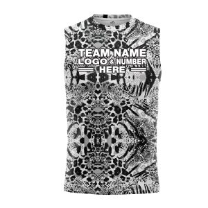 Custom Fully Monochrome Animal Print Performance Sleeveless 19407