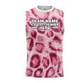 Custom Fully Sublimated Abstract Wild Pink Cheetah Print Performance Sleeveless 19431