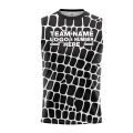 Custom Fully Sublimated Elegant Giraffe Animal Print Black White Performance Sleeveless 19447