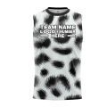 Custom Fully Sublimated Elegant Dynamic Animal Print Black White Performance Sleeveless 19455