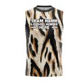 Custom Fully Sublimated Neon Tiger Skin Animal Print Black Brown Gold Performance Sleeveless 19475