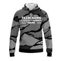 Custom Fully Sublimated Rock Camo Pattern Gray Performance Sports Pullover Hoodie 20968