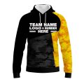 Custom Fully Sublimated ERDL Camo Pattern Black and Yellow Performance Sports Pullover Hoodie 20980