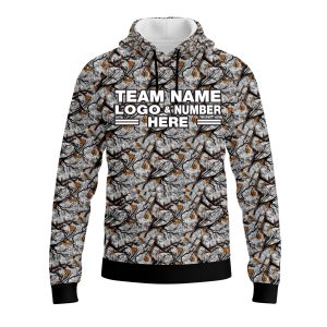 Custom Fully Sublimated Forest Camo Pattern Three Performance Sports Pullover Hoodie 20986