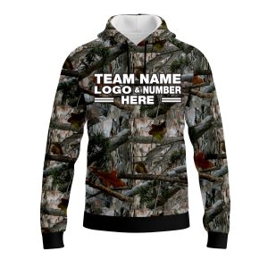 Custom Fully Sublimated Forest Camo Pattern Four Performance Sports Pullover Hoodie 20988