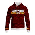 Custom Fully Sublimated Digital Camo Pattern Red Performance Sports Pullover Hoodie 20994