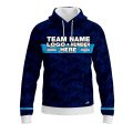 Custom Fully Sublimated Digital Camo Pattern Blue Performance Sports Pullover Hoodie 20996