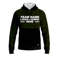 Custom Fully Sublimated Forest Camo Pattern Texture Green Black Performance Sports Pullover Hoodie 21030