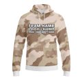 Custom Fully Sublimated Sand Camo Pattern Performance Sports Pullover Hoodie 21040