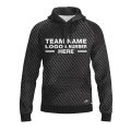 Custom Fully Sublimated Urban Night Camo Pattern Black Gray Performance Sports Pullover Hoodie 21046