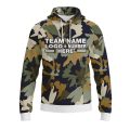 Custom Fully Sublimated Pixel Camo Pattern White Black Performance Sports Pullover Hoodie 21052
