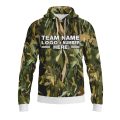 Custom Fully Sublimated Fall Camo Pattern Performance Sports Pullover Hoodie 21066