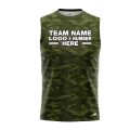 Custom Fully Sublimated Natural Camo Pattern Green Performance Sleeveless 21084