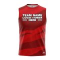 Custom Fully Sublimated Camo Pattern Red Performance Sleeveless 21108