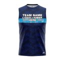 Custom Fully Sublimated Digital Camo Pattern Blue Performance Sleeveless 21156