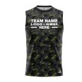 Custom Fully Sublimated Sports Camo Pattern Neon Green Black Performance Sleeveless 21160