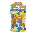 Custom Fully Sublimated Vibrant Camo Pattern Texture Multicolor Two Performance Sleeveless 21188