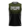 Custom Fully Sublimated Forest Camo Pattern Texture Green Black Performance Sleeveless 21228
