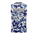 Custom Fully Sublimated Cool Camo Pattern Blue White Performance Sleeveless 21252
