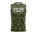 Custom Fully Sublimated Digital Forest Camo Pattern Dark Green Performance Sleeveless 21264