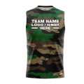 Custom Fully Sublimated Traditional Camo Pattern Black Green Brown Performance Sleeveless 21288