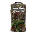Custom Fully Sublimated Deep Woods Camo Pattern Black Brown Green Performance Sleeveless 21304