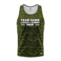 Custom Fully Sublimated Natural Camo Pattern Green Performance Tank Top 21332
