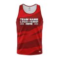 Custom Fully Sublimated Camo Pattern Red Performance Tank Top 21356
