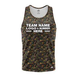 Custom Fully Sublimated Forest Camo Pattern Two Performance Tank Top 21384
