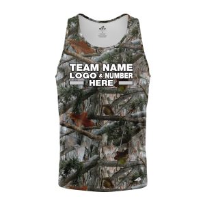 Custom Fully Sublimated Forest Camo Pattern Four Performance Tank Top 21392