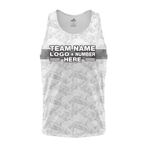 Custom Fully Sublimated Digital Camo Pattern Gray Performance Tank Top 21400