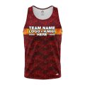 Custom Fully Sublimated Digital Camo Pattern Red Performance Tank Top 21404