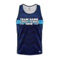 Custom Fully Sublimated Digital Camo Pattern Blue Performance Tank Top 21408