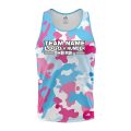 Custom Fully Sublimated Vibrant Camo Pattern Texture Sky Blue Pink Performance Tank Top 21440
