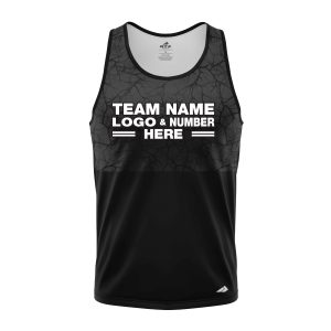Custom Fully Sublimated Forest Camo Pattern Texure Black Performance Tank Top 21464
