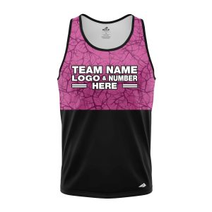 Custom Fully Sublimated Forest Camo Pattern Texture Pink Black Performance Tank Top 21472