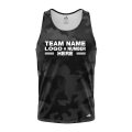 Custom Fully Sublimated Urban Night Camo Pattern Black Gray Performance Tank Top 21508