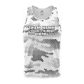 Custom Fully Sublimated Pixel Camo Pattern White Black Performance Tank Top 21516
