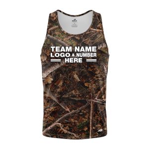 Custom Fully Sublimated Realistic Forest Camo Pattern Performance Tank Top 21532