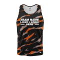 Custom Fully Sublimated Claws Camo Pattern Black Orange Performance Tank Top 21564