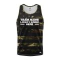 Custom Fully Sublimated USA FLAG Camo Pattern Black Performance Tank Top 22184