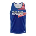 Custom Fully Sublimated USA FLAG Elegant Pattern Red Blue White Performance Tank Top 22200