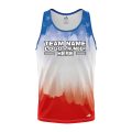 Custom Fully Sublimated USA FLAG Brushes Pattern Red Blue White Performance Tank Top 22204